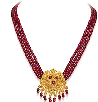 Traditional Ruby Beads Necklace