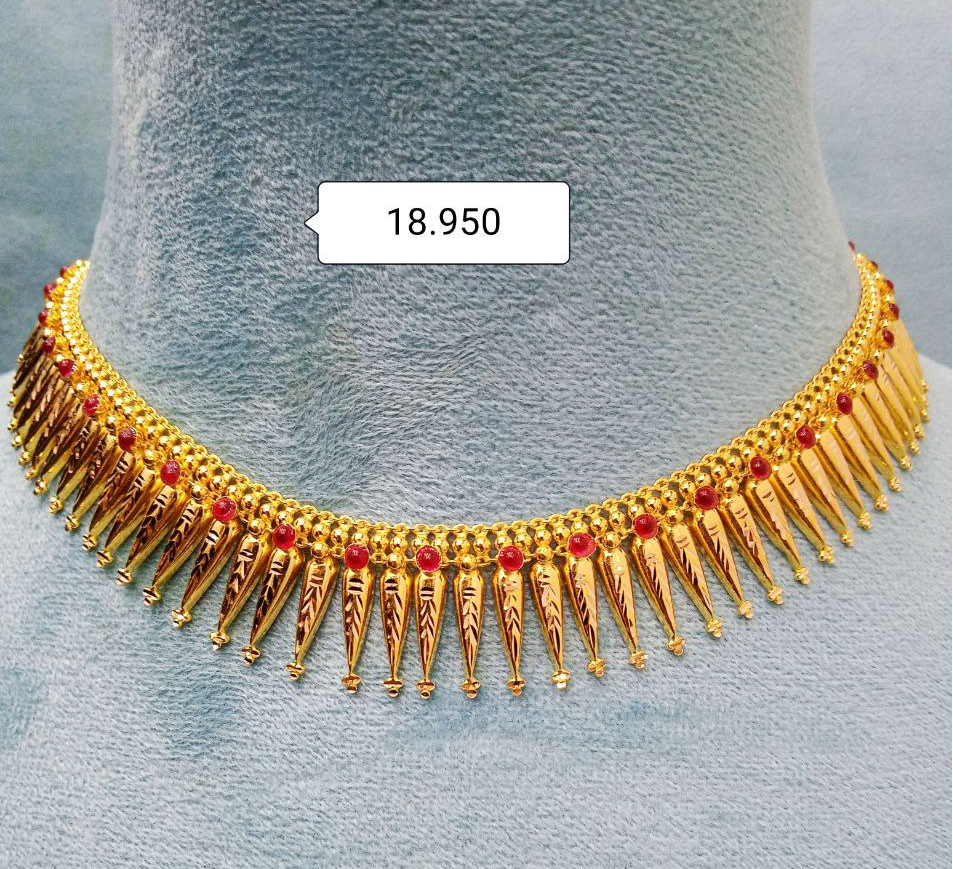 Light Weight Gold Necklace Designs With Weight