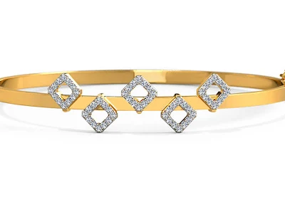 CLASSIC TWO LINE BANGLE  EFIF Diamond Jewellery