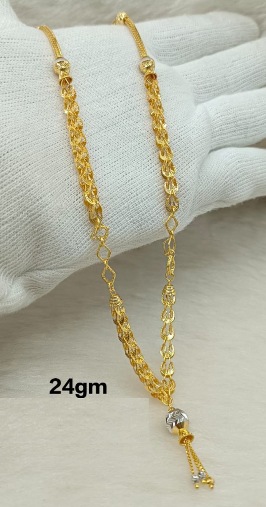 Light Weight Gold Necklace Designs With Weight