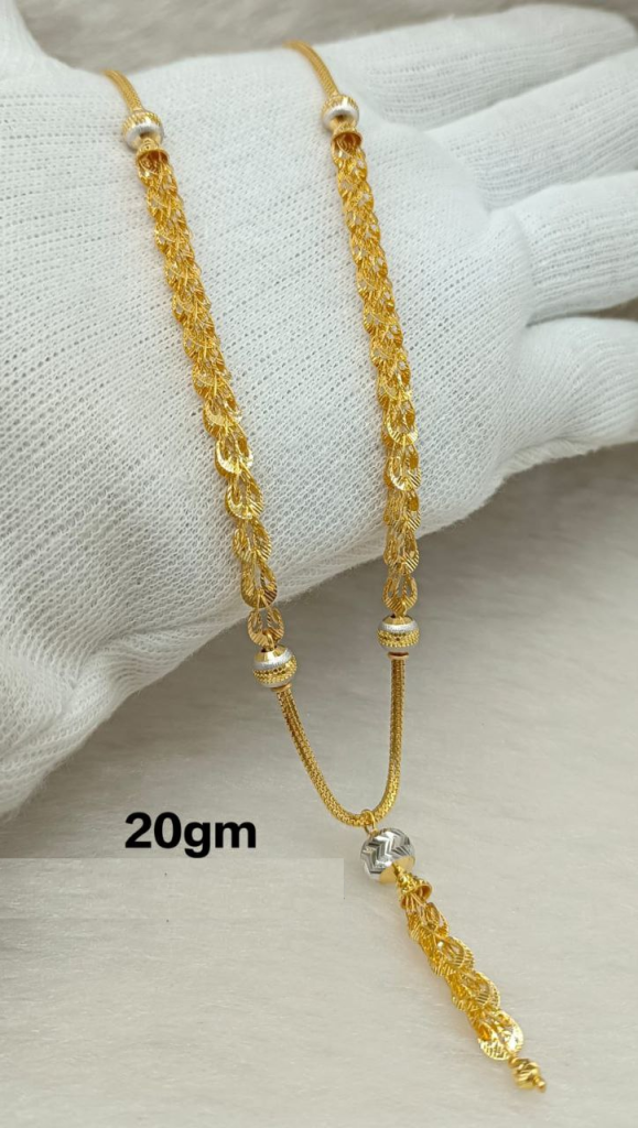 Light Weight Gold Necklace Designs With Weight