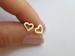 Cute Small Gold Earrings Designs| Heart Shape Earring Designs