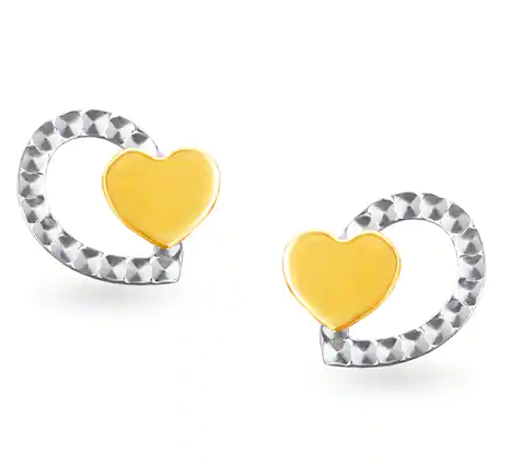 Cute Small Gold Earrings Designs| Heart Shape Earring Designs