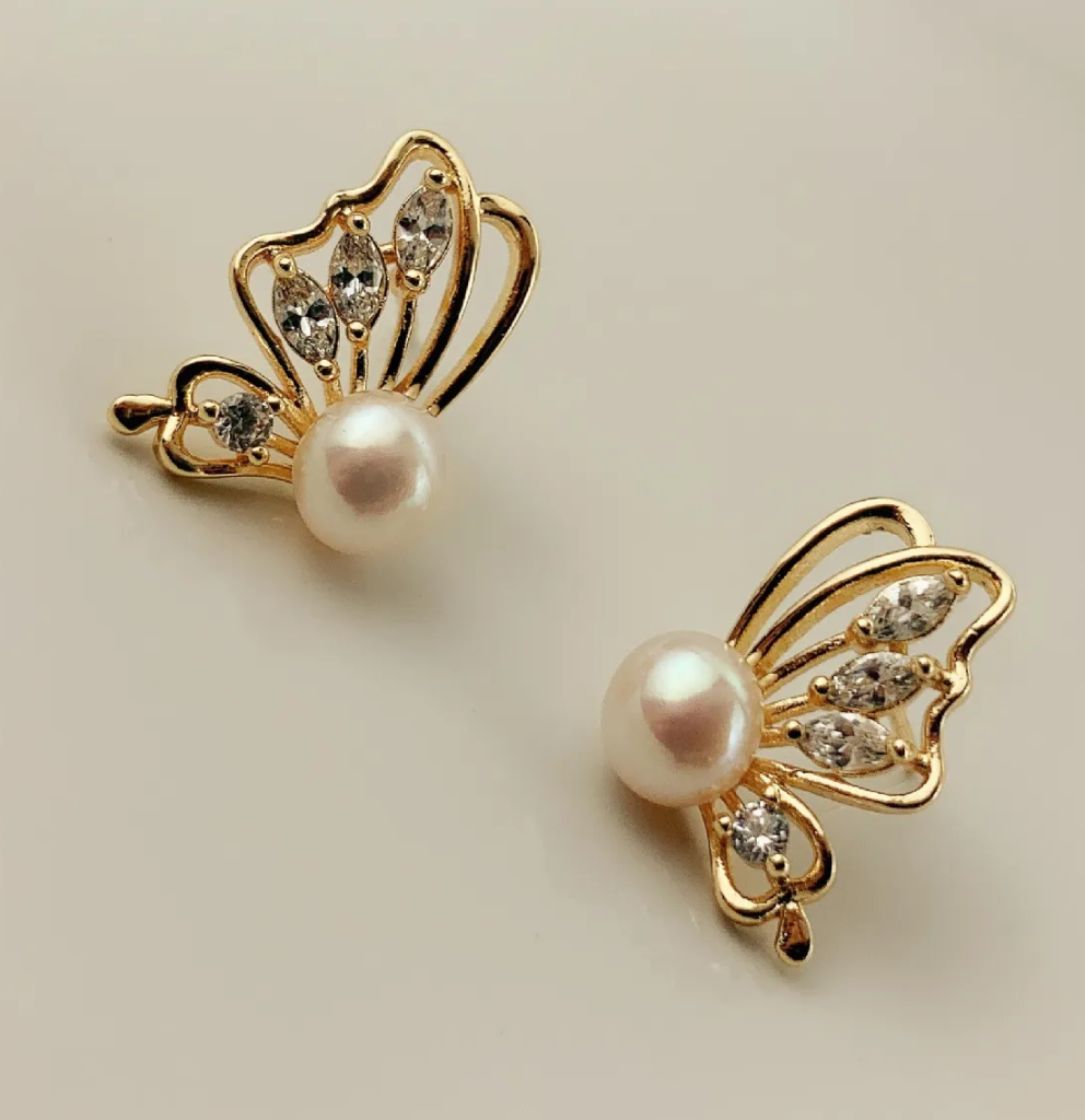 Cute Small Gold Earrings Designs| Butterfly Shape Earring Designs