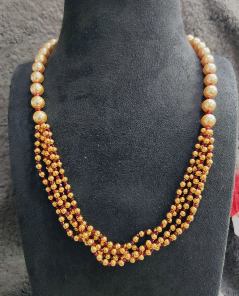 Gold Beads Necklace Designs