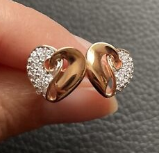 Cute Small Gold Earrings Designs| Heart Shape Earring Designs