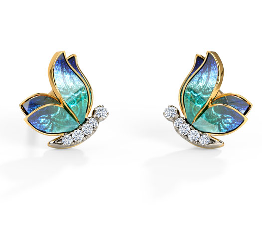 Cute Small Gold Earrings Designs| Butterfly Shape Earring Designs