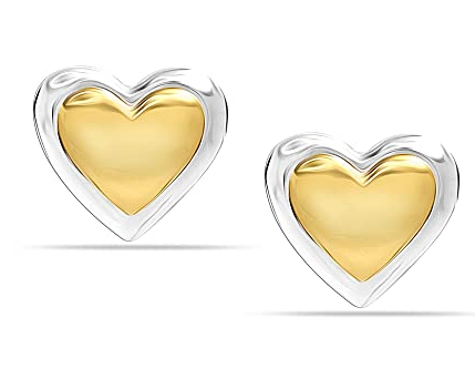 Cute Small Gold Earrings Designs| Heart Shape Earring Designs