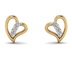 Cute Small Gold Earrings Designs| Heart Shape Earring Designs