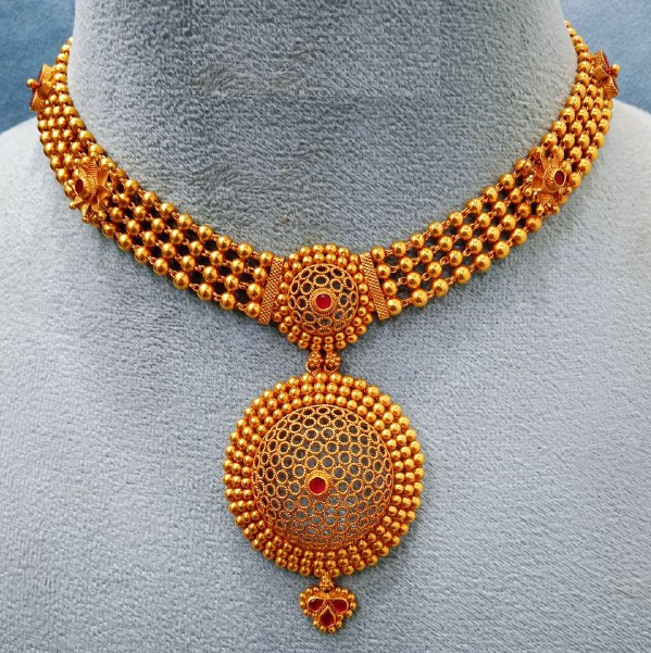 Latest Gold Necklace Designs With Weight  