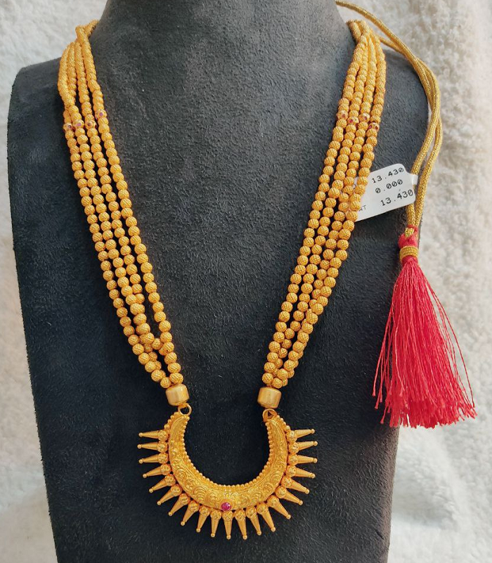 Gold Beads Necklace Designs
