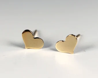 Cute Small Gold Earrings Designs| Heart Shape Earring Designs