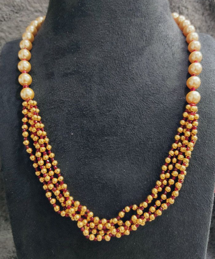 Gold Beads Necklace Designs