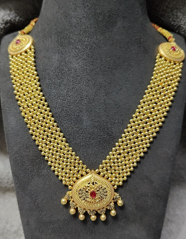 Gold Beads Necklace Designs