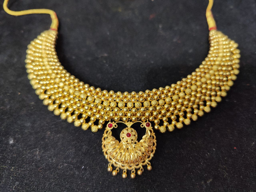 Gold Beads Necklace Designs