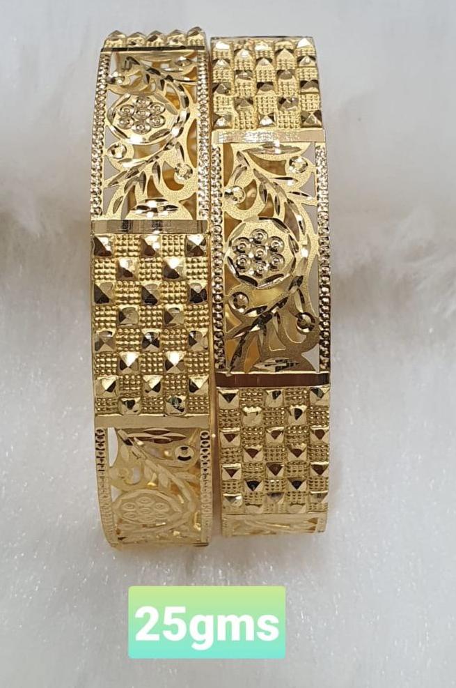 Broad Gold Bangle Designs| Latest Gold Bangle Designs