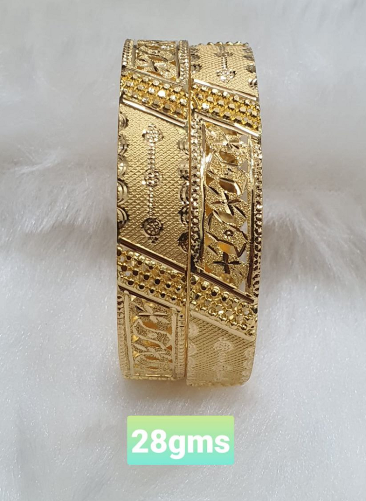 Broad Gold Bangle Designs| Latest Gold Bangle Designs