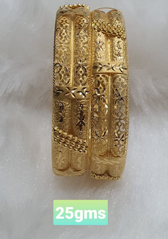 Broad Gold Bangle Designs| Latest Gold Bangle Designs