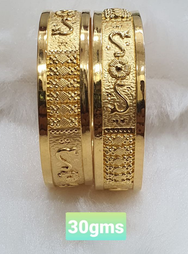 Broad Gold Bangle Designs| Latest Gold Bangle Designs