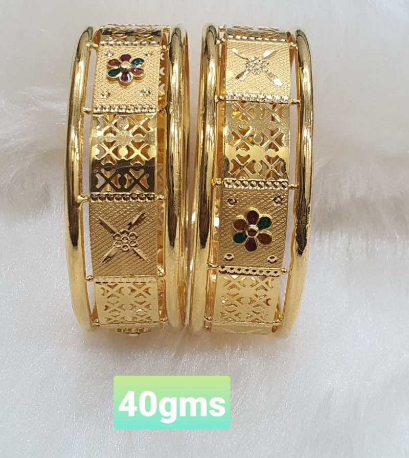 Latest Broad Gold Bangle Designs