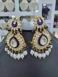 Jadau Chandbali Earrings | Polki Chandbali Designs