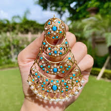 Jadau Chandbali Earrings | Polki Chandbali Designs