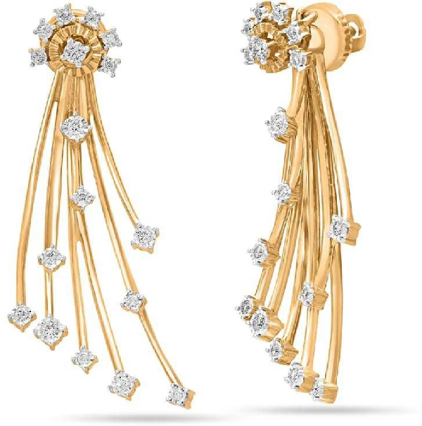 Detachable gold earrings