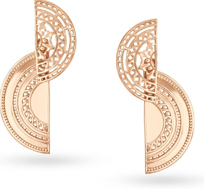 Detachable gold earrings