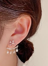 Detachable gold earrings