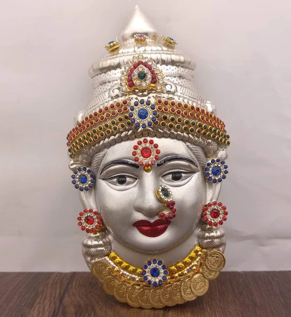 Silver Lakshmi face