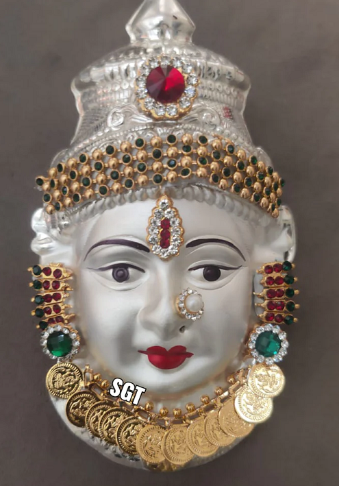 Silver Lakshmi face