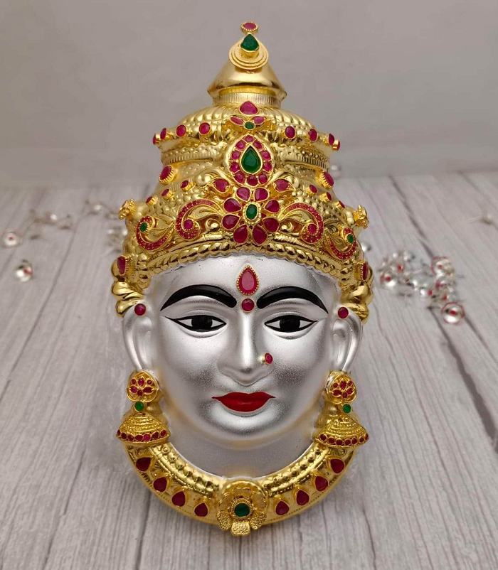 Silver Lakshmi face