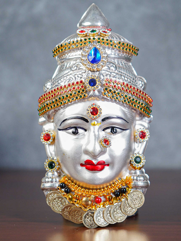 Silver Lakshmi face